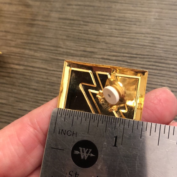 Vintage Lightening Zig Zag Red & Ivory Clip Earrings - Picture 10 of 12